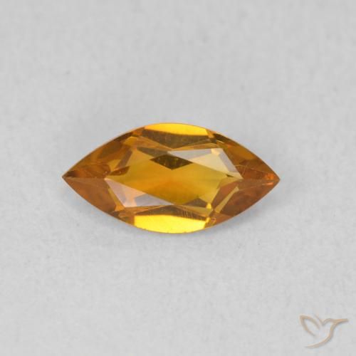0.50ct طبيعي ذهبى-برتقالى غامق سيترين, ماركيز, VVS