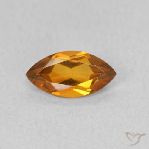 0.55ct طبيعي برتقالى متوسط سيترين, ماركيز, VVS