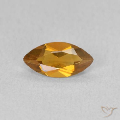 0.48ct طبيعي برتقالى ذهبة سيترين, ماركيز, VVS