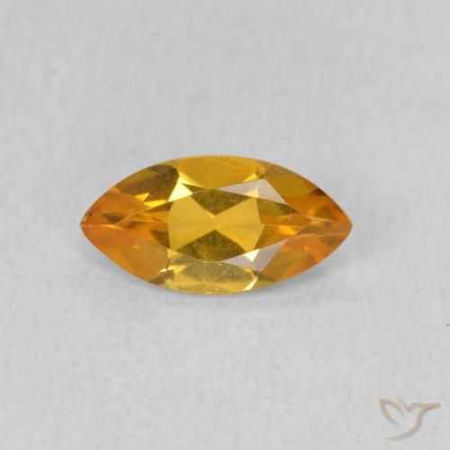 0.45ct طبيعي برتقالى ذهبة سيترين, ماركيز, VVS