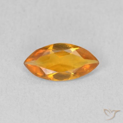 0.40ct طبيعي ذهبى-برتقالى غامق سيترين, ماركيز, VVS