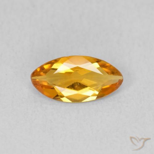 0.43ct طبيعي ذهبى-برتقالى داكن سيترين, ماركيز, VVS