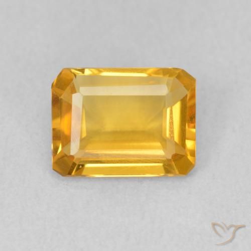 1.03ct طبيعي برتقالى ذهبة سيترين, قص الزمرد, VVS-VS