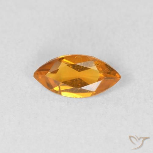 0.40ct طبيعي برتقالى مشمشى سيترين, ماركيز, VVS-VS