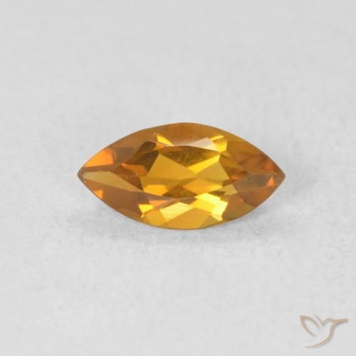 0.47ct طبيعي ذهبى-برتقالى سيترين, ماركيز, VVS-VS