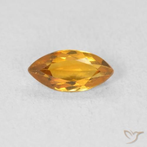 0.51ct طبيعي ذهبى-برتقالى سيترين, ماركيز, VVS-VS