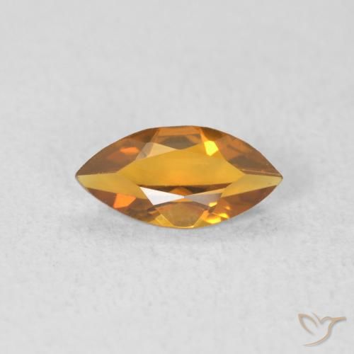 0.48ct طبيعي ذهبى-برتقالى متوسط سيترين, ماركيز, VVS-VS
