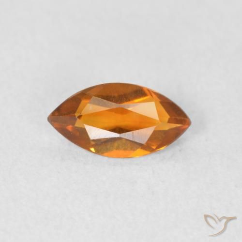 0.50ct طبيعي برتقالى داكن سيترين, ماركيز, VVS-VS