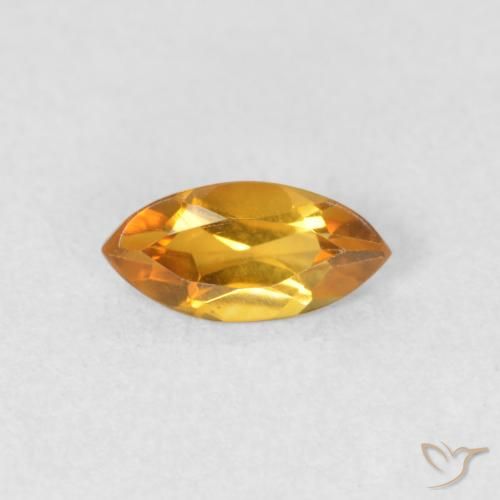 0.46ct طبيعي ذهبى-برتقالى غامق سيترين, ماركيز, VVS-VS