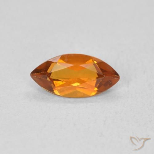 0.51ct طبيعي برتقالى مشمشى سيترين, ماركيز, قليلا جدا