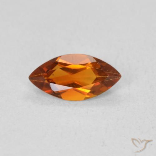 0.52ct طبيعي برتقالى ترابى سيترين, ماركيز, قليلا جدا