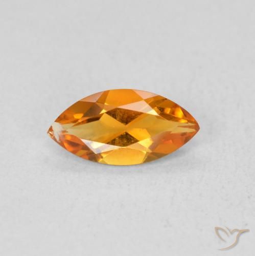 0.46ct طبيعي برتقالى مشمشى سيترين, ماركيز, قليلا جدا