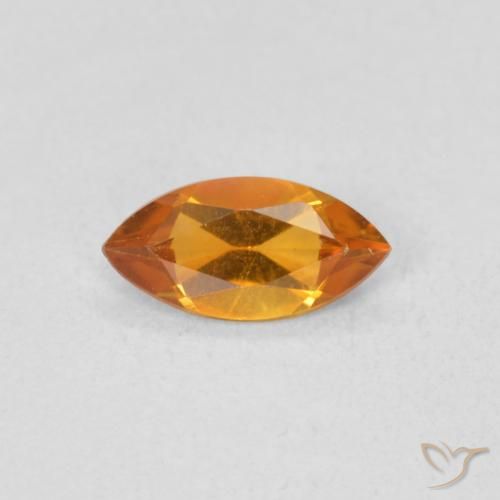 0.48ct طبيعي برتقالى مشمشى سيترين, ماركيز, قليلا جدا
