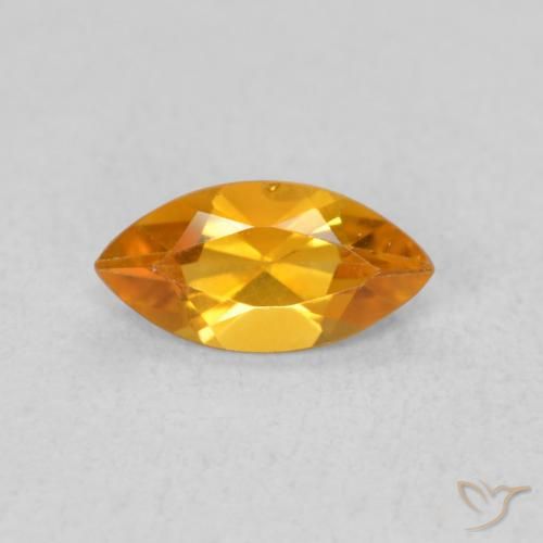 0.47ct طبيعي برتقالى مشمشى سيترين, ماركيز, VVS-VS