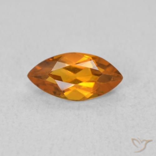 0.54ct طبيعي برتقالى مشمشى سيترين, ماركيز, VVS-VS