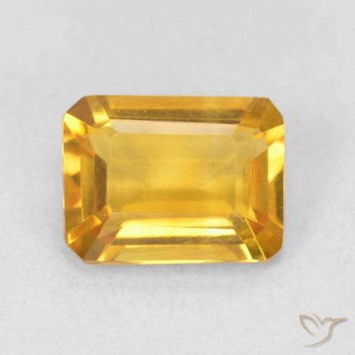 1.44ct طبيعي برتقالى ذهبة سيترين, قص الزمرد, VVS-VS