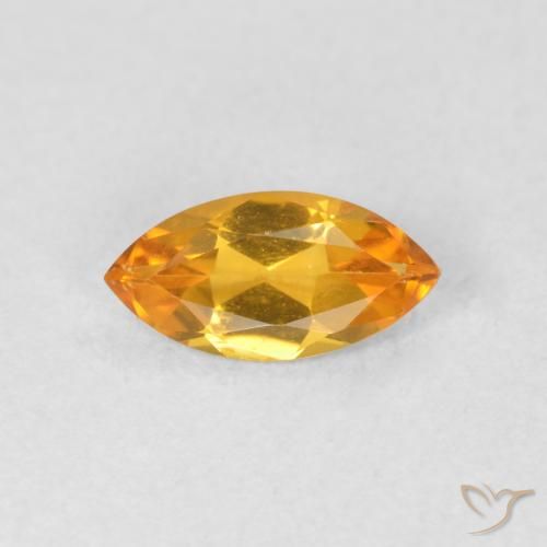0.44ct طبيعي ذهبى-برتقالى غامق سيترين, ماركيز, VVS-VS
