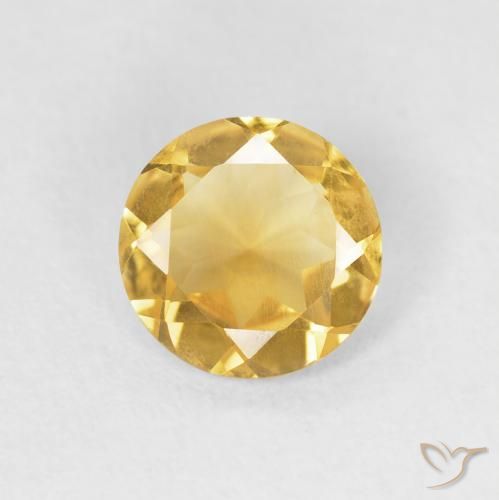 0.97ct طبيعي ذهب سيترين, دائري, قليلا جدا