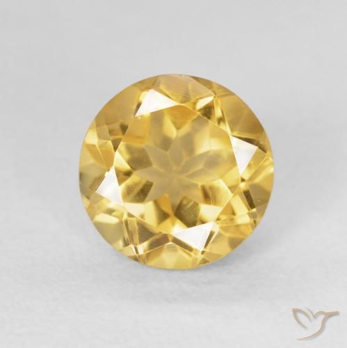 1.86ct طبيعي ذهب سيترين, دائري, قليلا جدا