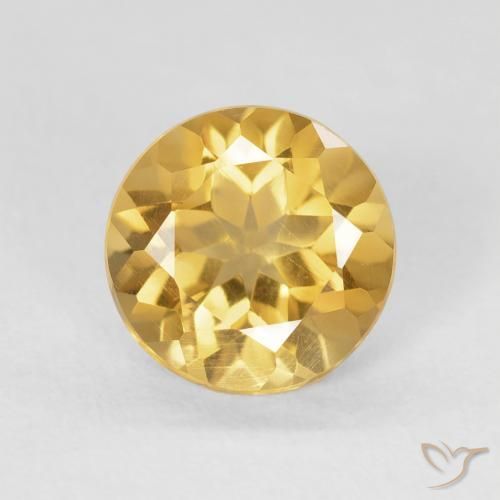 1.67ct طبيعي ذهب سيترين, دائري, قليلا جدا
