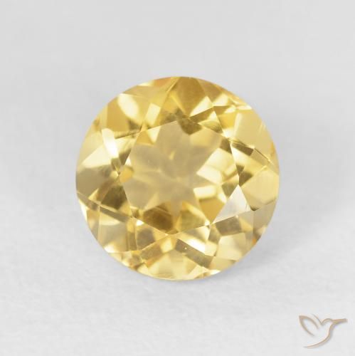 2.00ct طبيعي ذهب سيترين, دائري, VVS-VS
