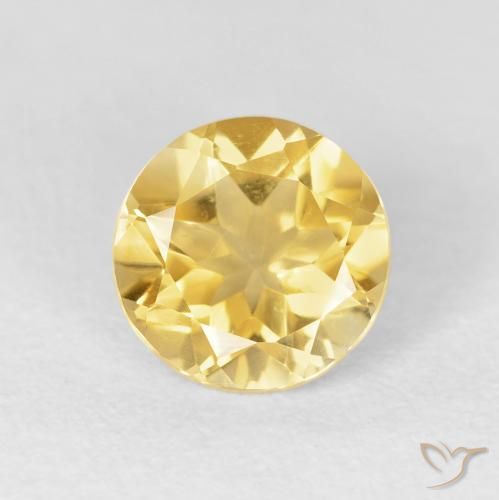 1.61ct طبيعي ذهب سيترين, دائري, VVS-VS