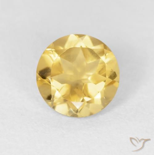 1.21ct طبيعي ذهب سيترين, دائري, VVS-VS