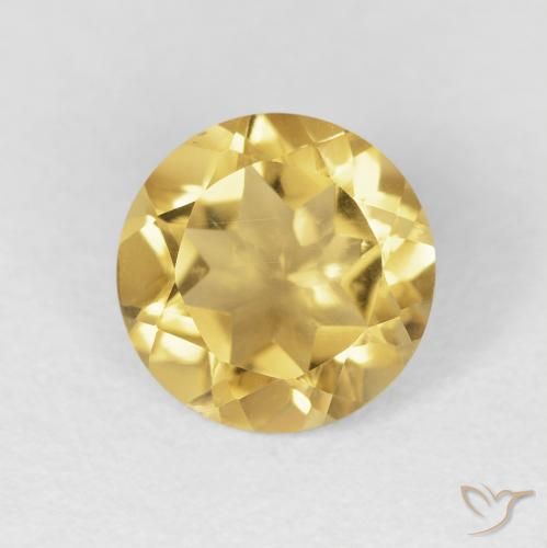 1.48ct طبيعي برتقالى ذهبة سيترين, دائري, VVS