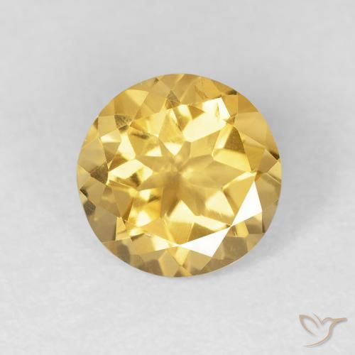1.61ct طبيعي ذهب سيترين, دائري, VVS