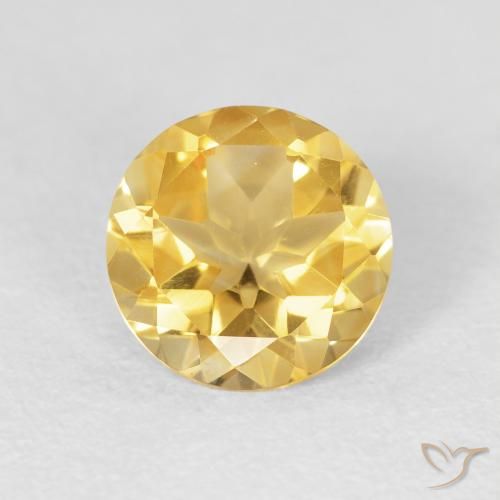 1.60ct طبيعي برتقالى ذهبة سيترين, دائري, VVS