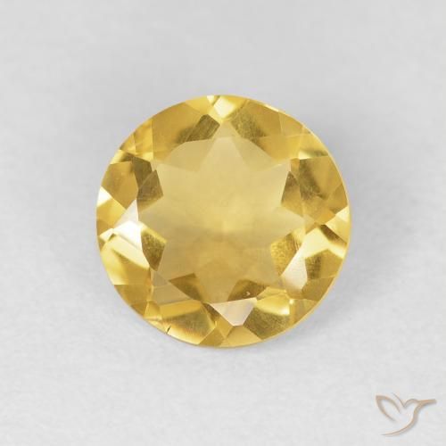 1.32ct طبيعي ذهب سيترين, دائري, VVS-VS