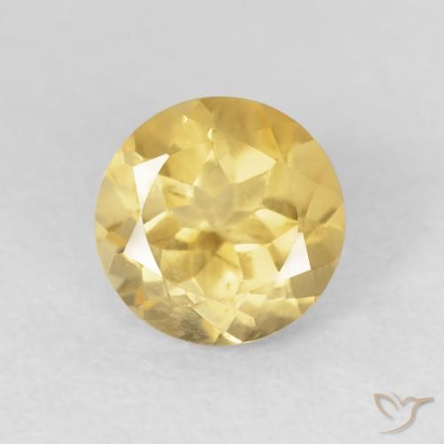1.34ct طبيعي أصفر متوسط سيترين, دائري, VVS-VS