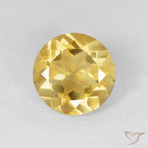 1.83ct طبيعي أصفر فاتح سيترين, دائري, VVS-VS