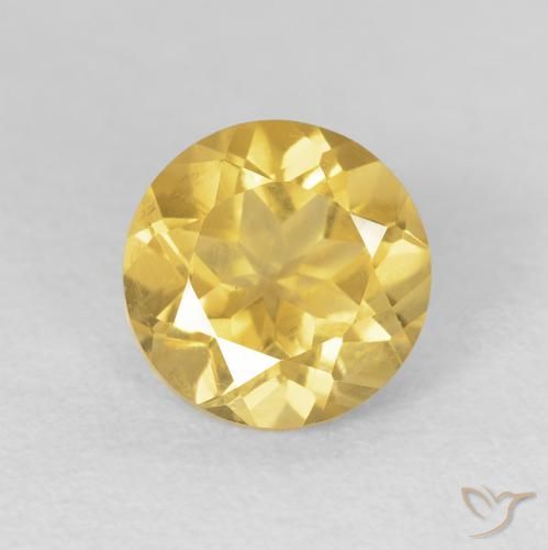 1.89ct طبيعي أصفر فاتح سيترين, دائري, VVS-VS