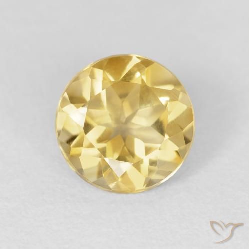 1.73ct طبيعي برتقالى ذهبة سيترين, دائري, VVS