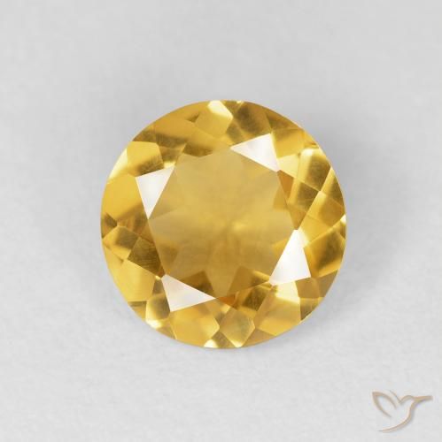 1.62ct طبيعي ذهب سيترين, دائري, VVS