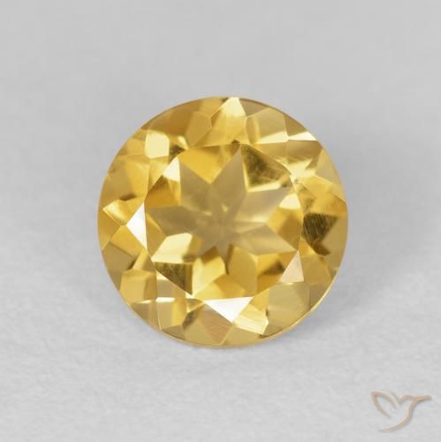 1.96ct طبيعي ذهب سيترين, دائري, VVS-VS