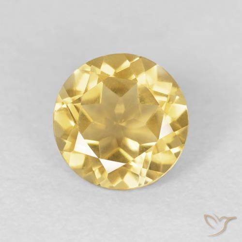 1.29ct طبيعي ذهبى متوسط سيترين, دائري, VVS