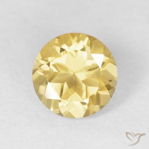 1.30ct طبيعي أصفر ديجون سيترين, دائري, VVS