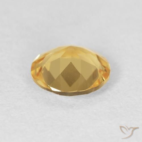 سيترين ذهبى متوسط طبيعي، دائري، 0.94 قيراط، VVS