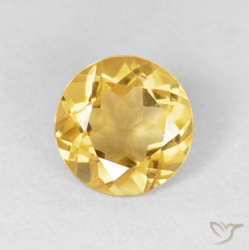 1.71ct طبيعي ذهبي سيترين, دائري, VVS