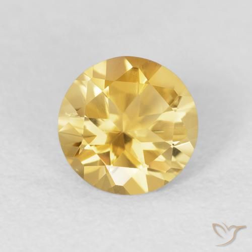 1.03ct طبيعي ذهب سيترين, دائري, VVS