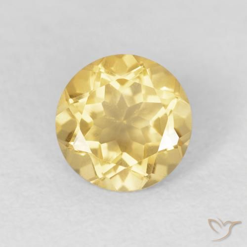 1.17ct طبيعي أصفر متوسط سيترين, دائري, VVS