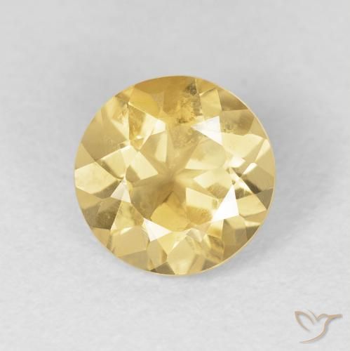 1.45ct طبيعي ذهب سيترين, دائري, VVS-VS