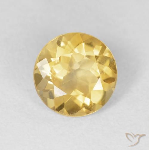 1.60ct طبيعي ذهبى غامق سيترين, دائري, VVS-VS