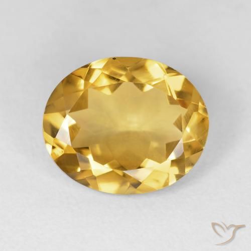 3.81ct طبيعي ذهبي سيترين, بيضوي, VVS-VS