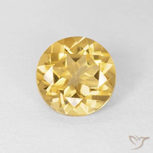 1.58ct طبيعي ذهب سيترين, دائري, VVS