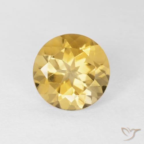 1.91ct طبيعي ذهب سيترين, دائري, VVS