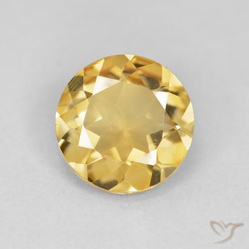 1.49ct طبيعي ذهبى غامق سيترين, دائري, VVS