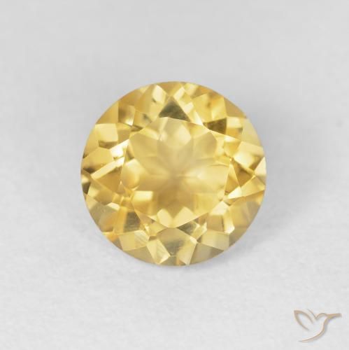 1.67ct طبيعي أصفر فاتح سيترين, دائري, VVS